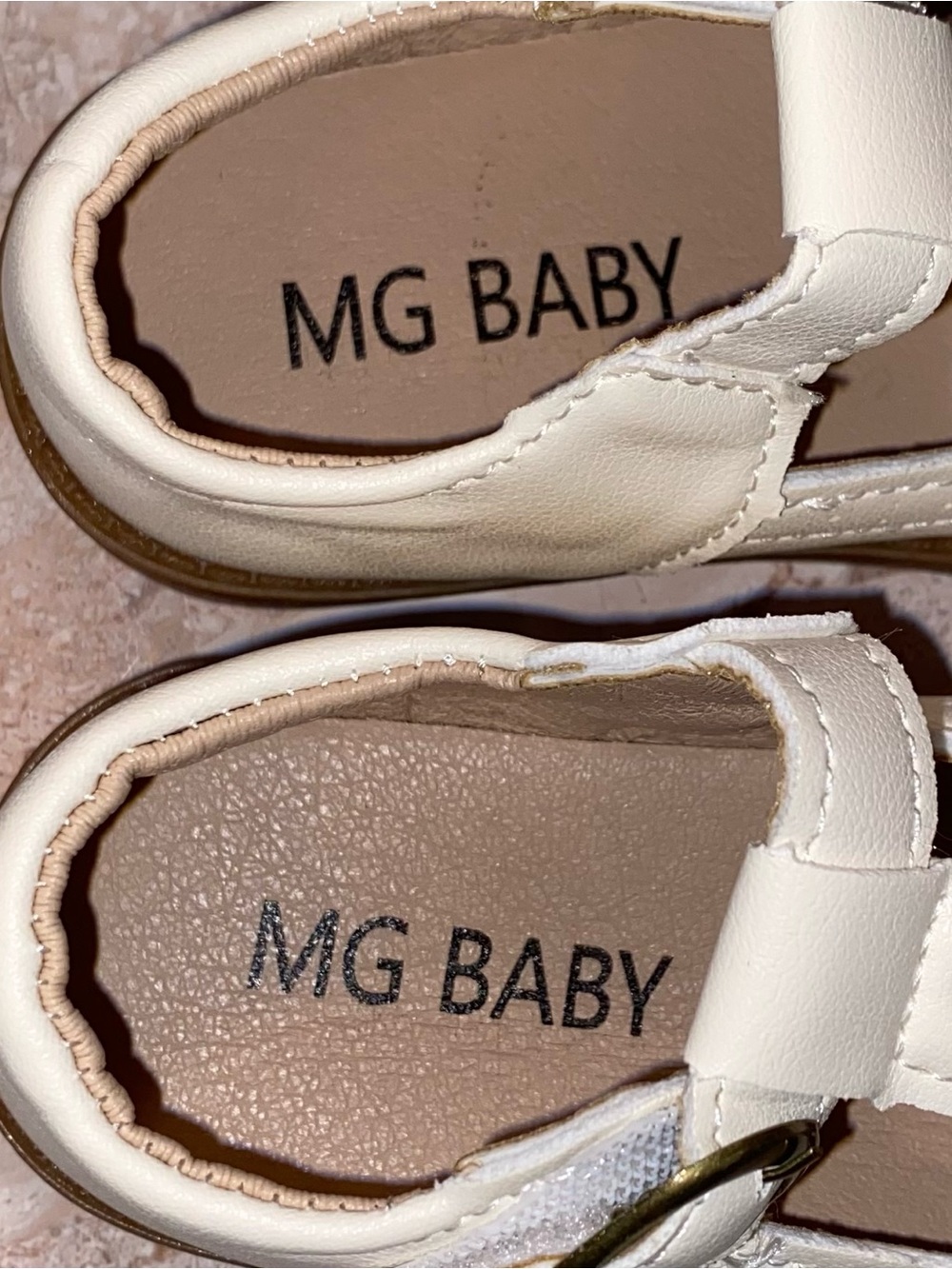 Toddler Girls NWOT Cream T-Strap Oxford Mary Jane Shoes Size 6 US/22 EU - Picture 10 of 15